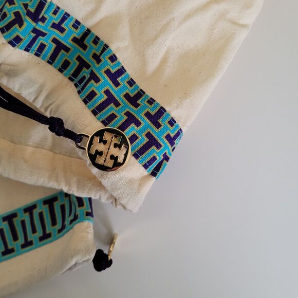 Tory Burch Medium Dust Bags 12X 15 Inch Sleeper Drawstring Beige Pouch Lot Set 2 - Picture 6 of 6